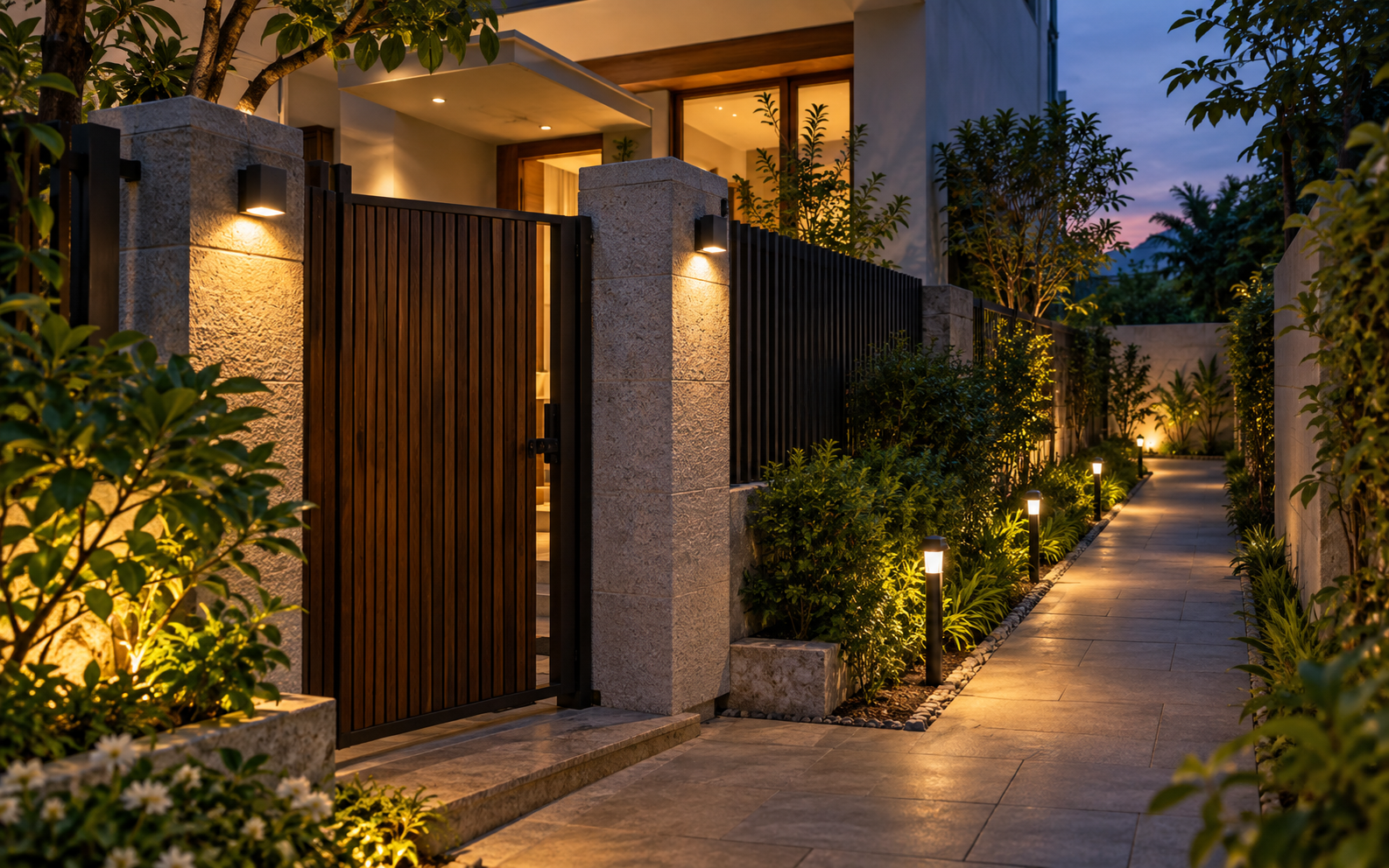 Trụ cổng nhà phố