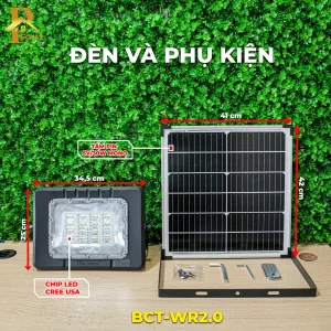 Đèn Pha Năng Lượng Mặt Trời BLUE CARBON BCT-WR2.0 (100W)