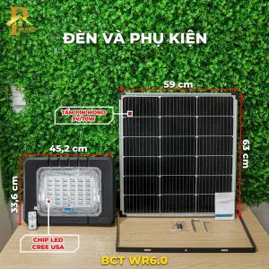 Đèn Pha Năng Lượng Mặt Trời BLUE CARBON BCT-WR6.0 (500W)