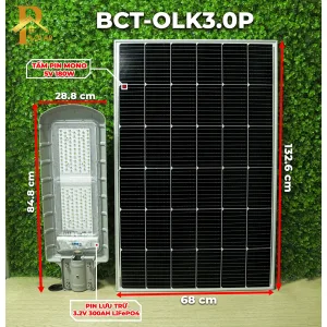 Đèn Đường Năng Lượng Mặt Trời BLUE CARBON BCT-OLK3.0P (120W)