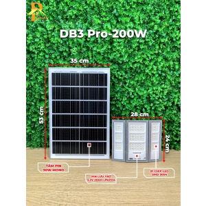 Đèn Pha Năng Lượng Mặt Trời ORIANA DB3-PRO-200W (200W)