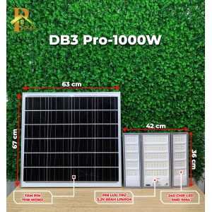 Đèn Pha Năng Lượng Mặt Trời ORIANA DB3-PRO-1000W (1000W)