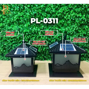 Đèn Trụ Cổng Mái Chùa ORIANA PL-0311 (300×300×H380)