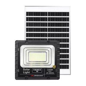 Đèn pha năng lượng mặt trời 100W JinDian JD-8800L - Ánh sáng vàng
