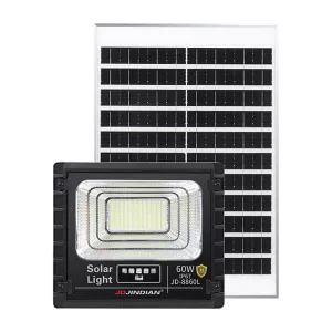Đèn pha năng lượng mặt trời 60W JinDian JD-8860L - Ánh sáng vàng