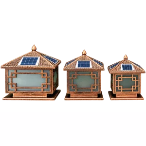 Đèn Trụ Cổng Mái Chùa ORIANA PL-0308 (400×400×H450)