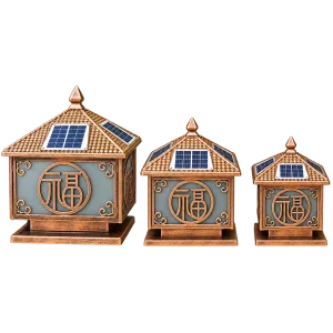 Đèn Trụ Cổng Mái Chùa ORIANA PL-0309 (300×300×H380)