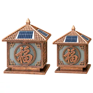 Đèn Trụ Cổng Mái Chùa ORIANA PL-0310 (300×300×H380)