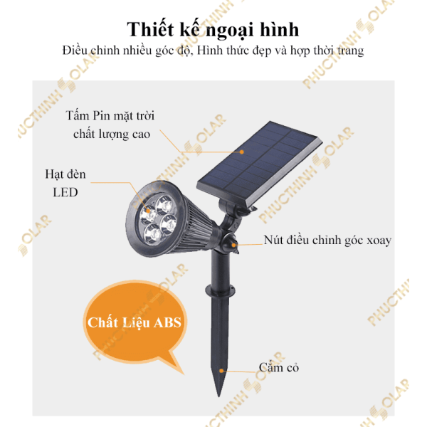 Đèn pha cắm cỏ sân vườn (15W)