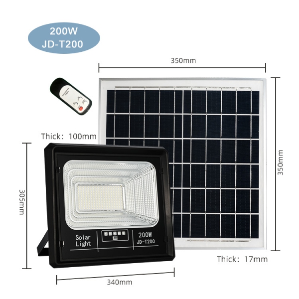 Đèn Pha Năng Lượng Mặt Trời JINDIAN JD-T200 (200W)