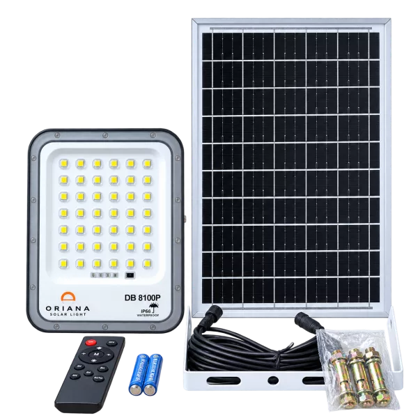 Đèn Pha Năng Lượng Mặt Trời ORIANA DB-8100P (100W)