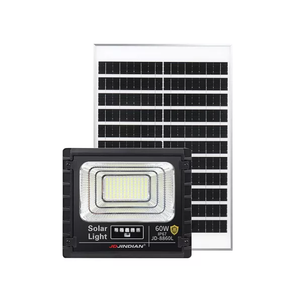 Đèn pha năng lượng mặt trời 60W JinDian JD-8860L - Ánh sáng vàng