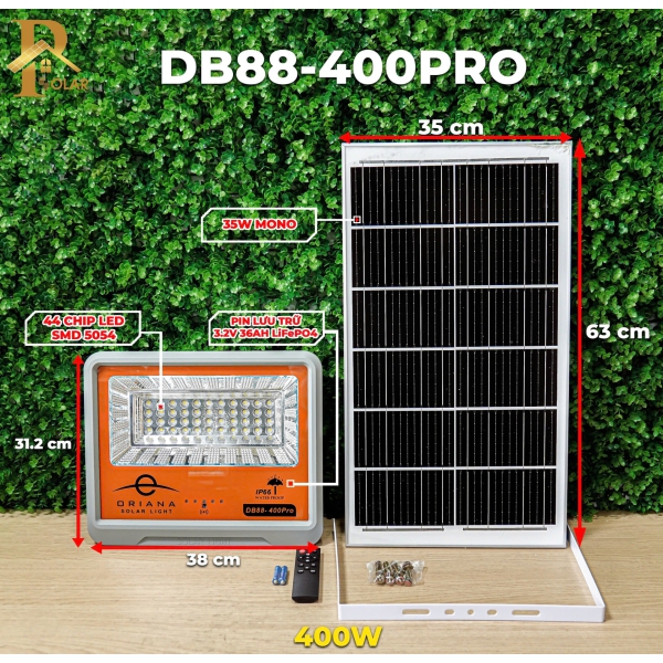 Đèn Pha Năng Lượng Mặt Trời ORIANA DB88-400PRO (400W)