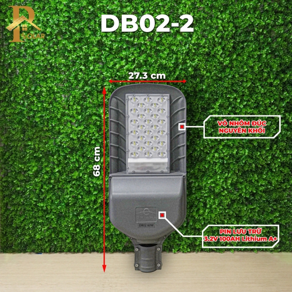 Đèn Đường Năng Lượng Mặt Trời ORIANA DB02-2 (60W)