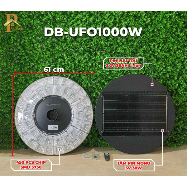 Đèn UFO Năng Lượng Mặt Trời ORIANA DB-UFO1000 (1000W)