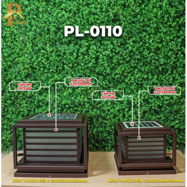 Đèn Trụ Cổng Vuông ORIANA PL-0110 (300x300xH240)