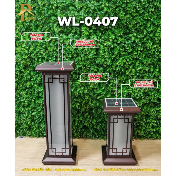 Đèn Treo Tường Tháp Vuông ORIANA WL-0407 (205x205xH580)
