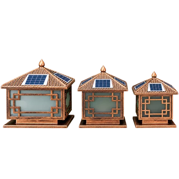 Đèn Trụ Cổng Mái Chùa ORIANA PL-0308 (400×400×H450)