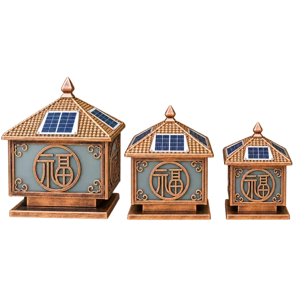 Đèn Trụ Cổng Mái Chùa ORIANA PL-0309 (400×400×H450)