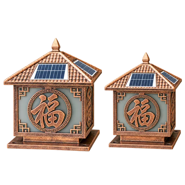Đèn Trụ Cổng Mái Chùa ORIANA PL-0310 (W250×E250×H300)