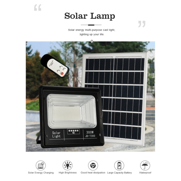 Đèn Pha Năng Lượng Mặt Trời JINDIAN JD-T100 (100W)
