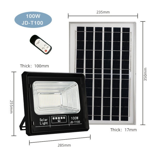 Đèn Pha Năng Lượng Mặt Trời JINDIAN JD-T100 (100W)