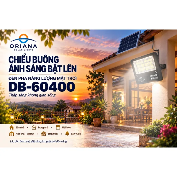 Đèn Pha Năng Lượng Mặt Trời ORIANA DB60400 (400W)