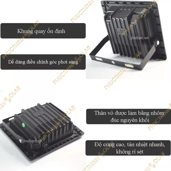 Đèn pha năng lượng mặt trời 500W JinDian JD-8500L