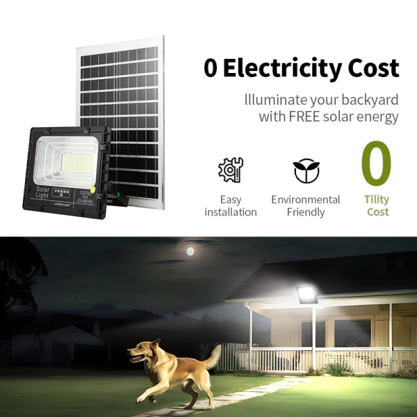 Đèn Pha Năng Lượng Mặt Trời JINDIAN JD-8500L-NEW (500W)