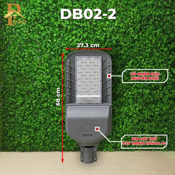 Đèn Đường Năng Lượng Mặt Trời ORIANA DB02-2 (60W)