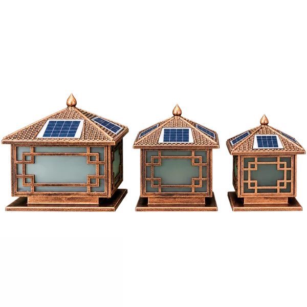 Đèn Trụ Cổng Mái Chùa ORIANA PL-0308 (400×400×H450)