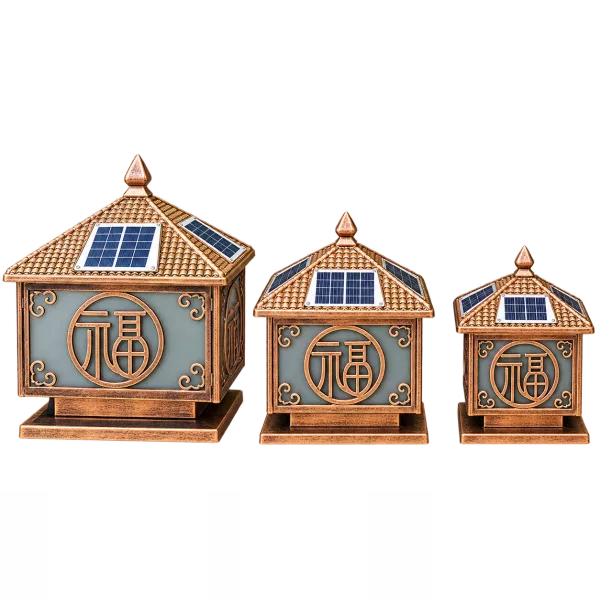 Đèn Trụ Cổng Mái Chùa ORIANA PL-0309 (400×400×H450)
