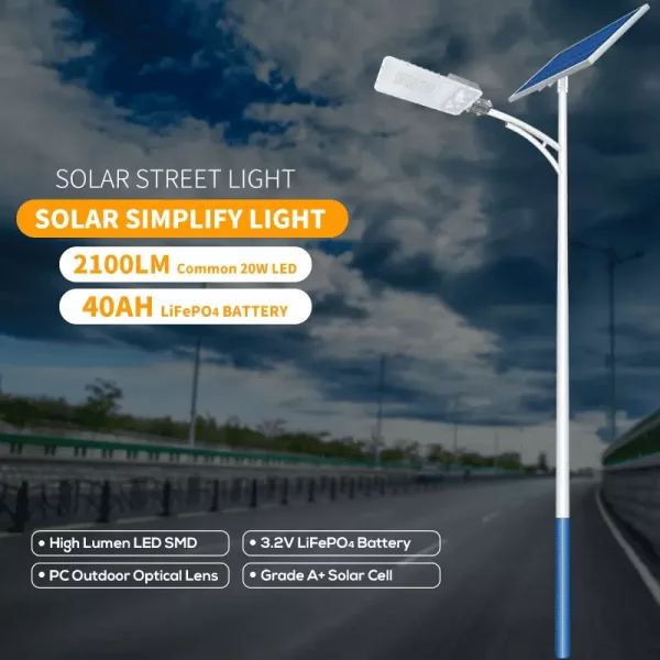 Đèn Năng Lượng Mặt Trời Blue Carbon 20W BCT - OLJ1.0