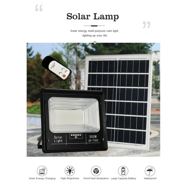 Đèn Pha Năng Lượng Mặt Trời JINDIAN JD-T100 (100W)