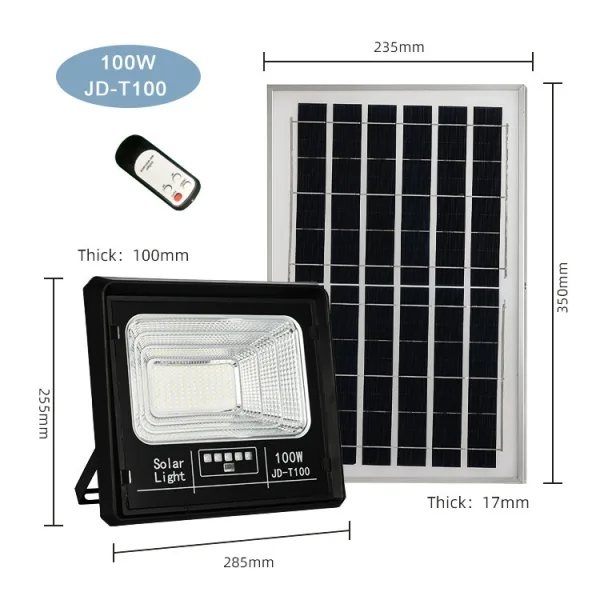 Đèn Pha Năng Lượng Mặt Trời JINDIAN JD-T100 (100W)