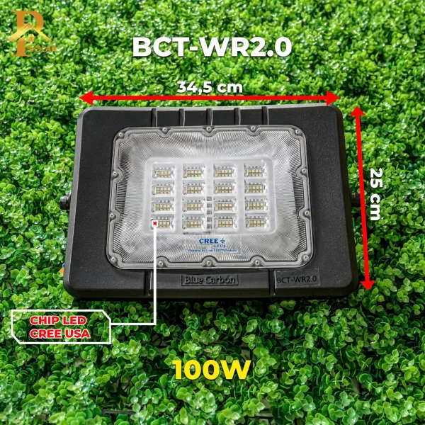 Đèn Pha Năng Lượng Mặt Trời BLUE CARBON BCT-WR2.0 (100W)