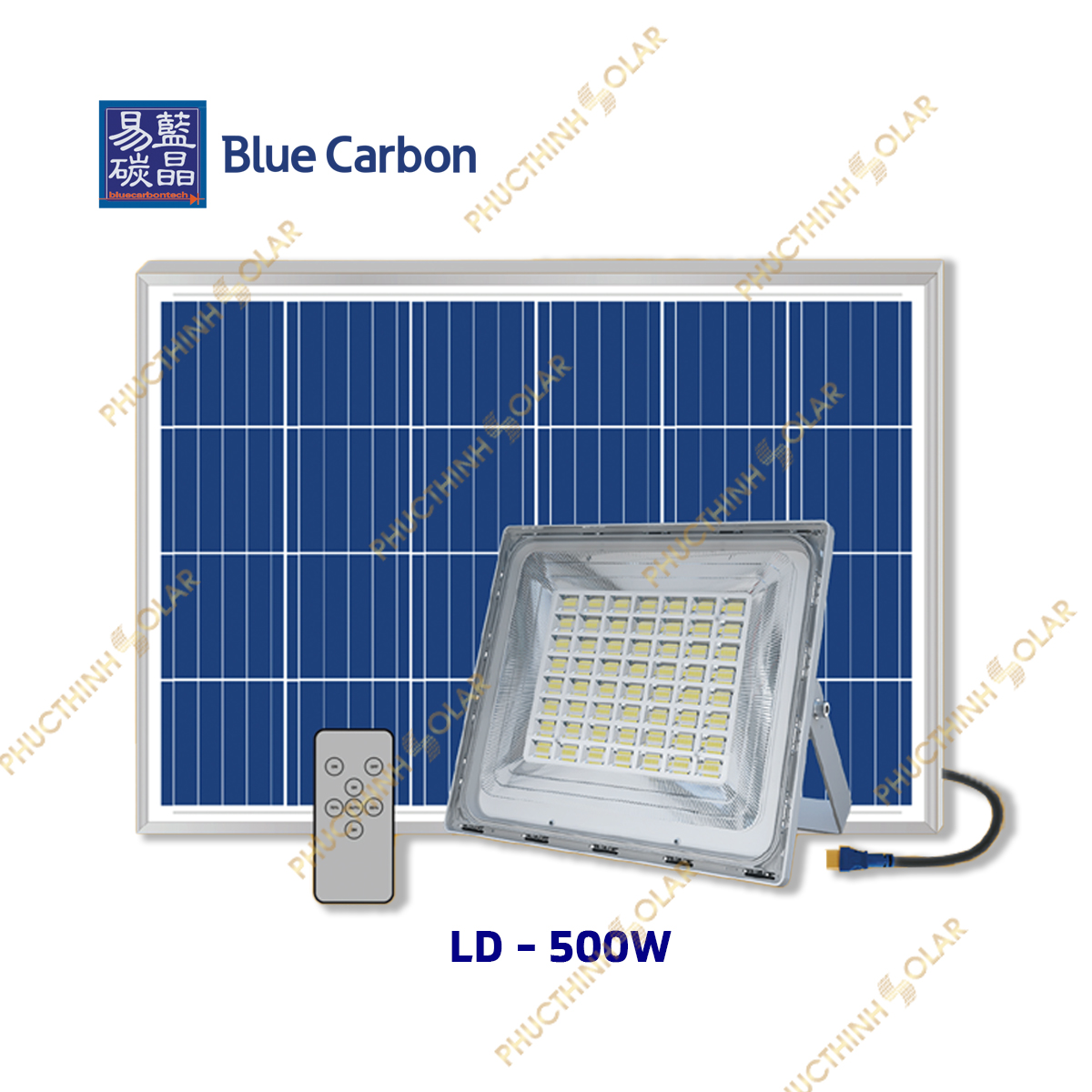 Blue Carbon – Đèn pha năng lượng mặt trời 500W