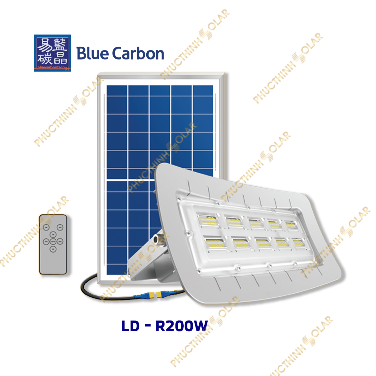 Blue Carbon – Đèn pha năng lượng mặt trời R200W