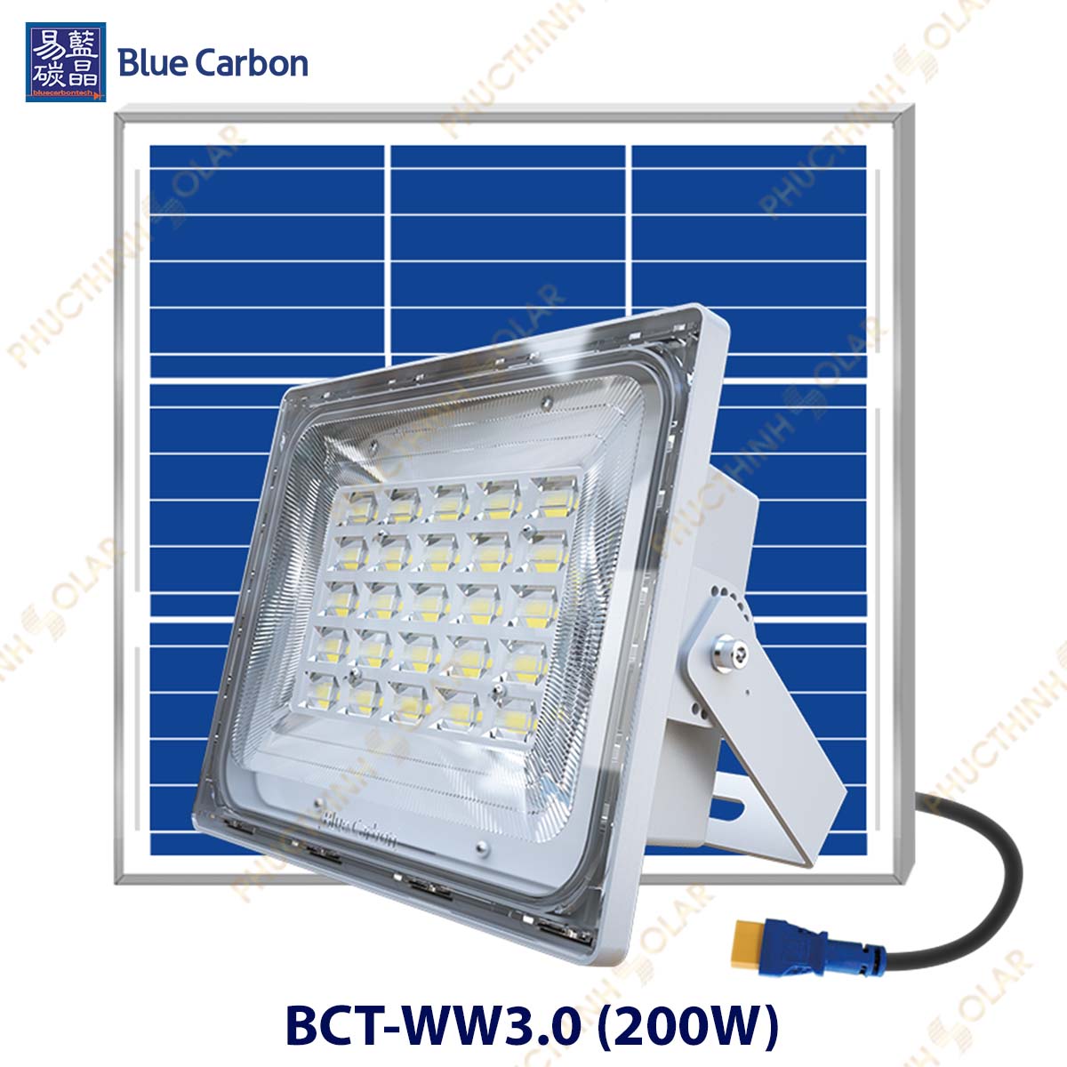 Đèn pha năng lượng mặt trời 200W – Blue Carbon BTC-WW3.0