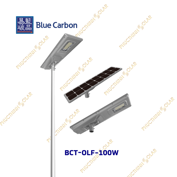 Đèn đường năng lượng mặt trời 100W Blue Carbon BCT-OLF-100W
