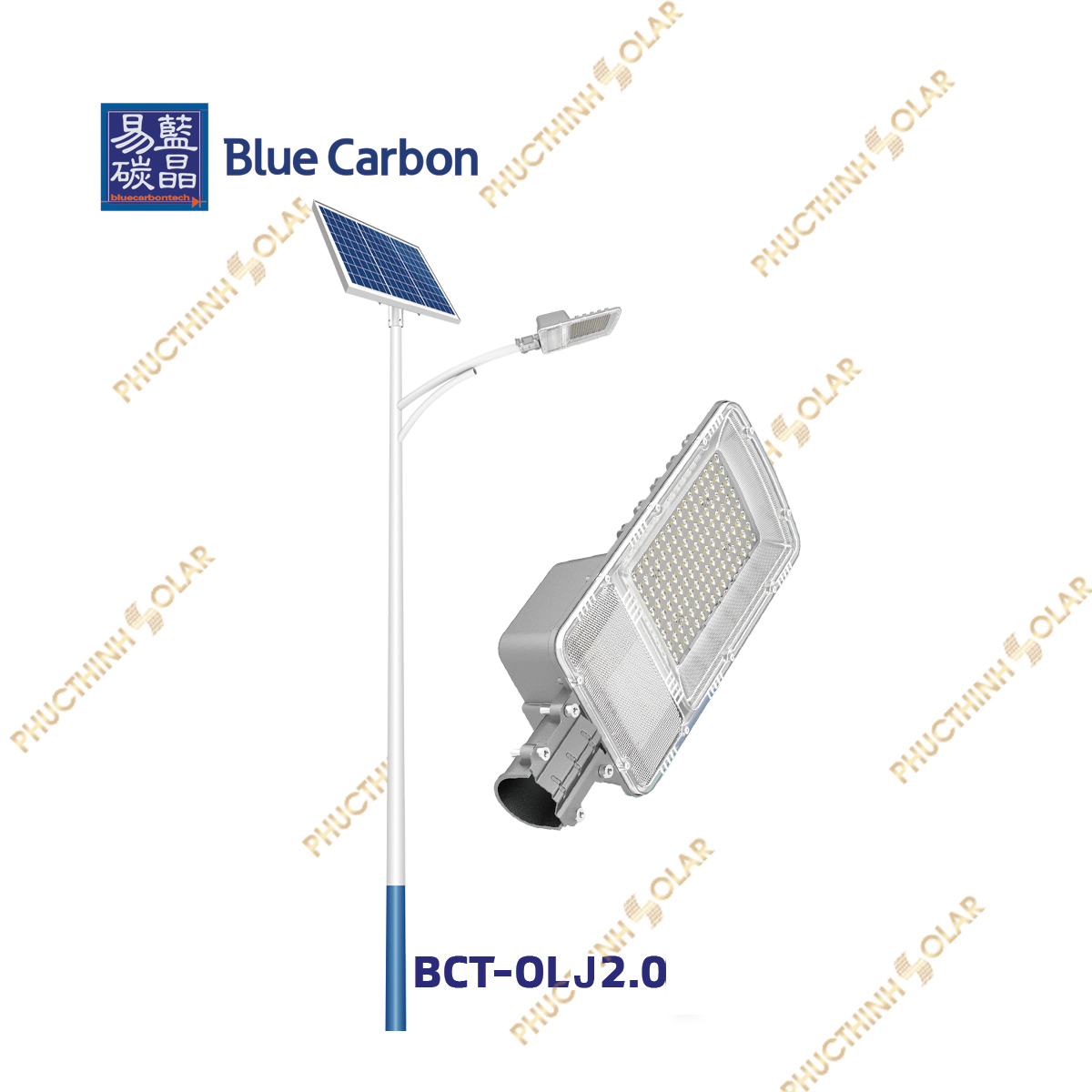 Blue Carbon – Đèn đường năng lượng mặt trời 30W BCT-OLJ2.0