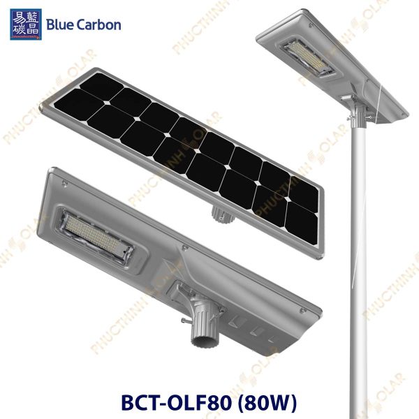 Đèn đường năng lượng mặt trời 80W Blue Carbon BCT-OLF-80W