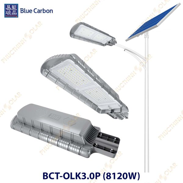 Đèn đường năng lượng mặt trời 120W Blue Carbon BCT-OLK3.0P