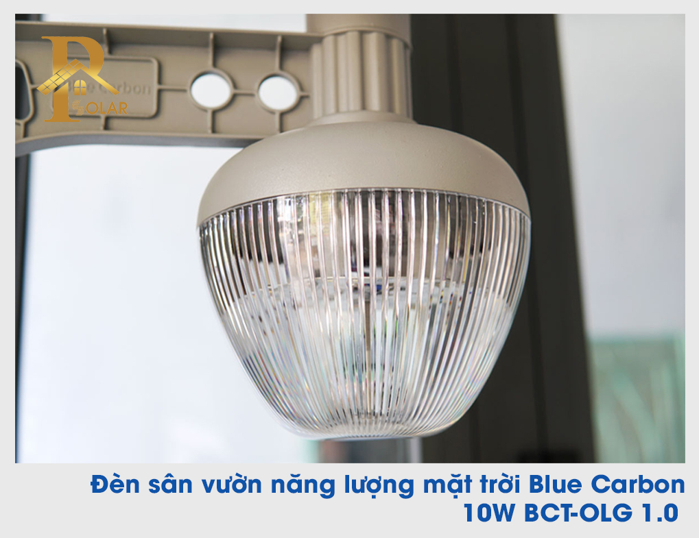 Đèn sân vườn năng lượng mặt trời 10W Blue Carbon BCT-OLG1 lắp đặt thực tế