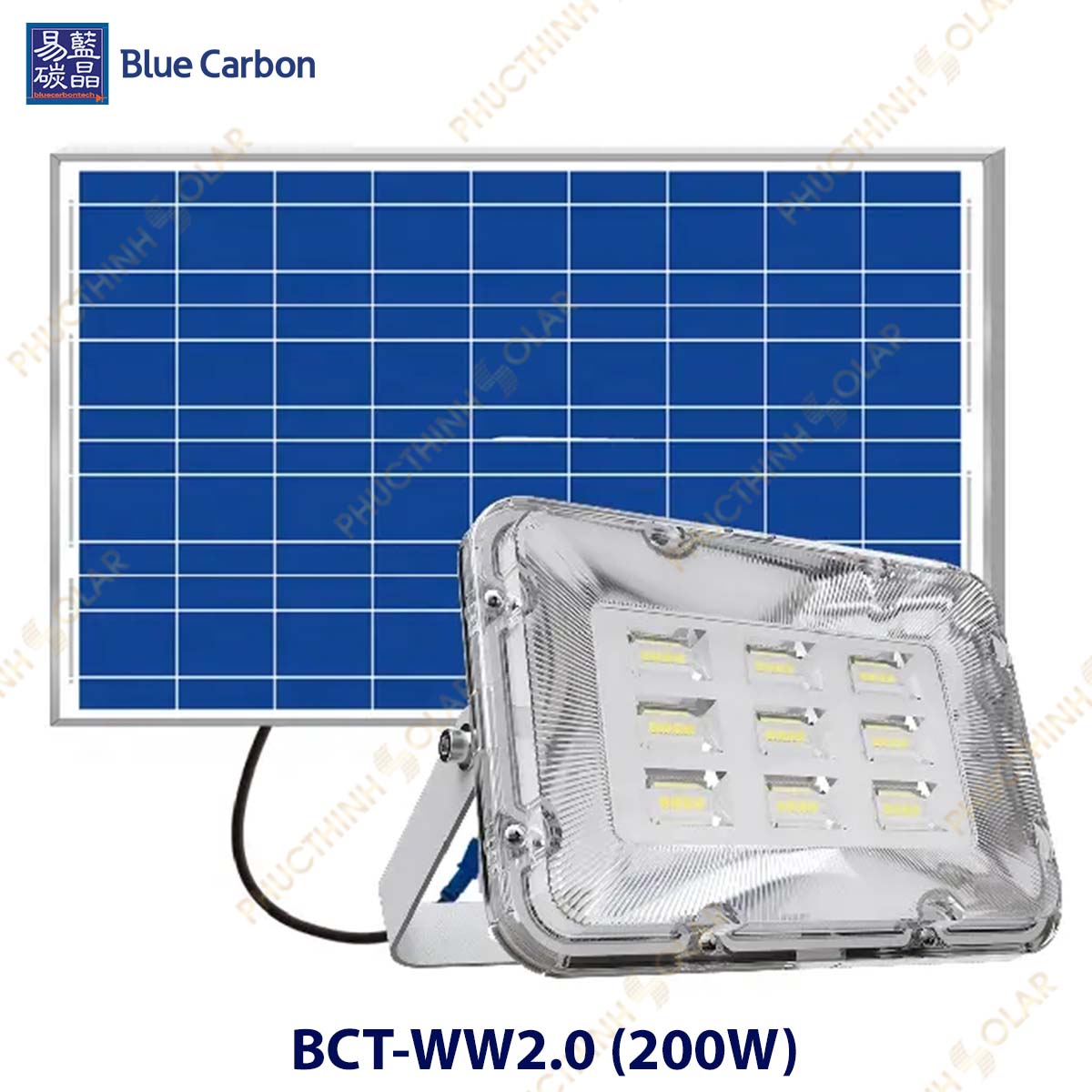 Đèn pha năng lượng mặt trời 100W – Blue Carbon BTC-WW2.0