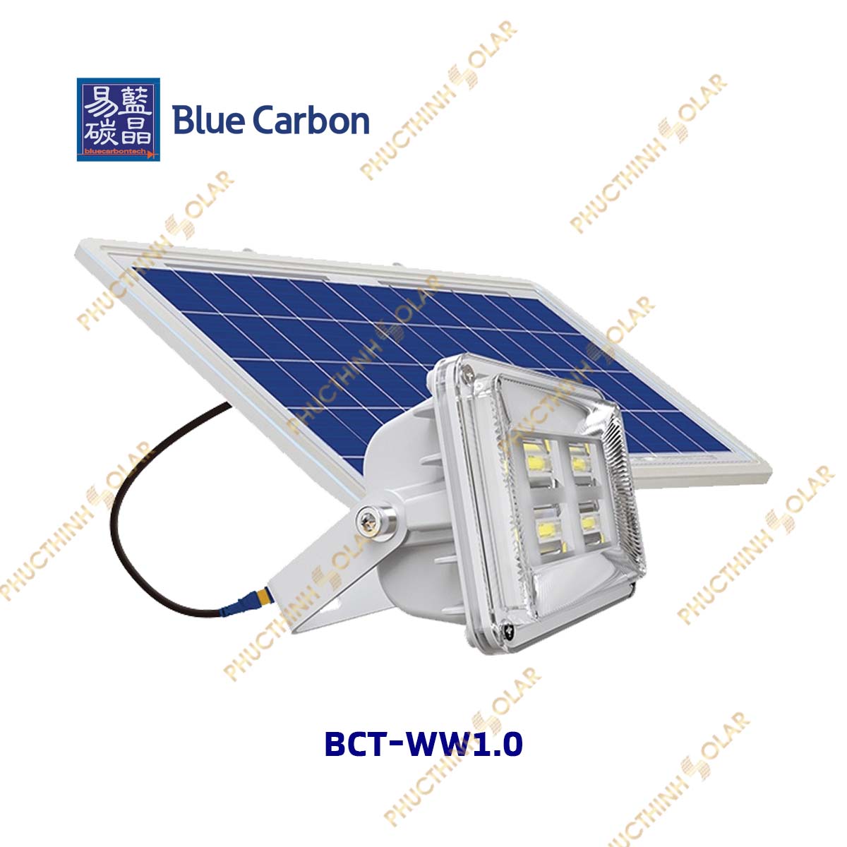 Blue Carbon – Đèn pha năng lượng mặt trời 100W – Blue Carbon BTC-WW1.0