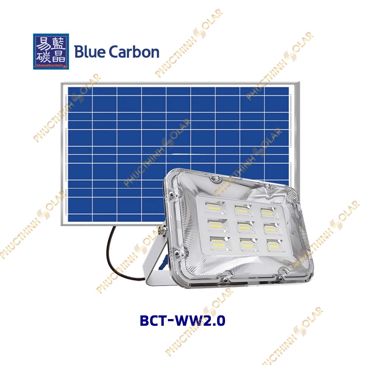 Blue Carbon – Đèn pha năng lượng mặt trời 300W – Blue Carbon BTC-WW2.0